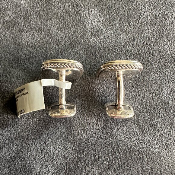 David Yurman Exotic Stone Cufflinks w/ Pietersite - Picture 5 of 12